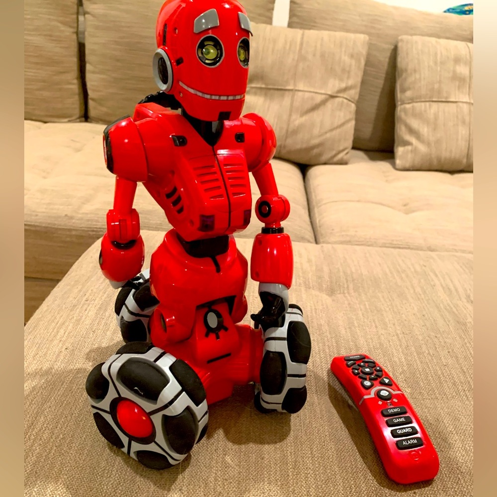 WowWee Robotics Red Tribot Tri 15" Interactive Talking Robot + Remote Control